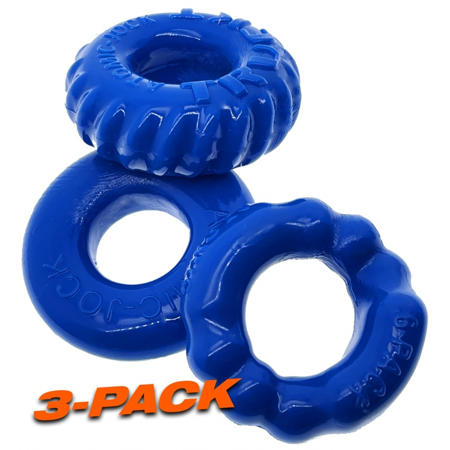 Lot De 3 Cockrings Oxballs BONEMAKER Bleu – Image 3