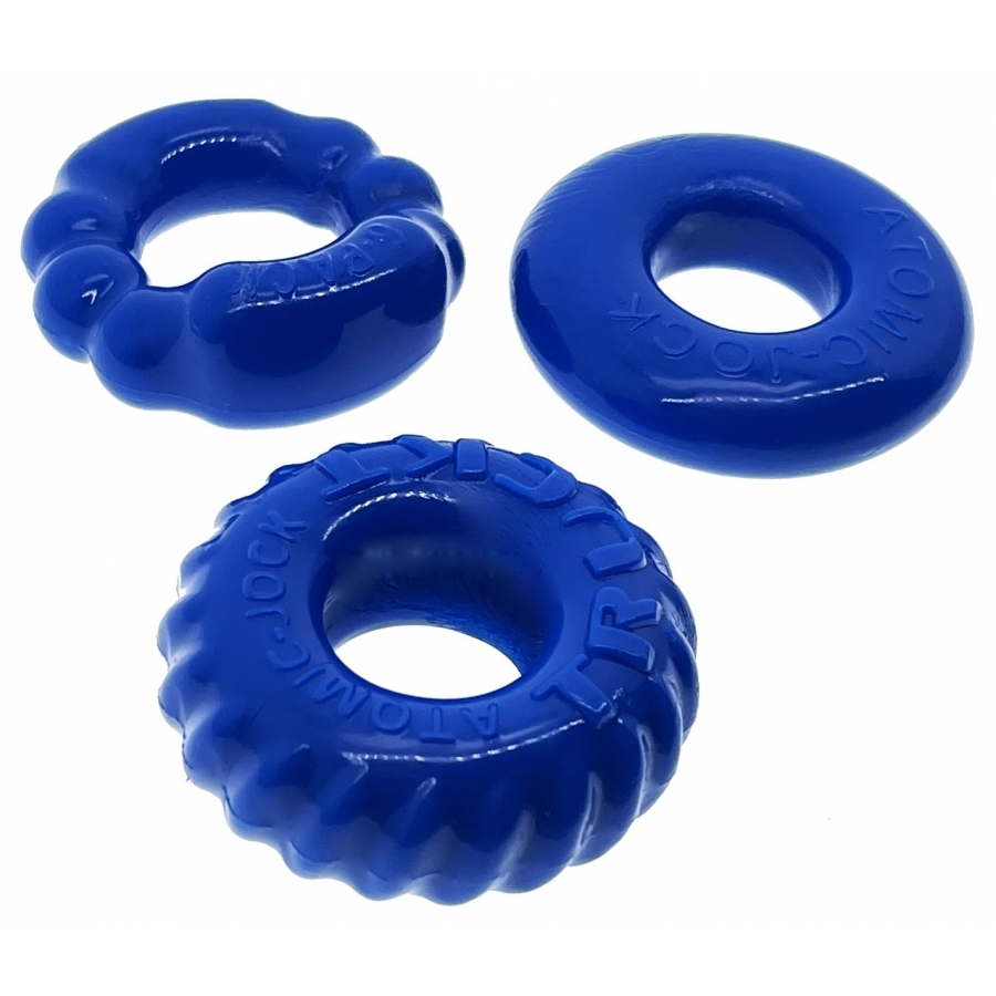 Lot De 3 Cockrings Oxballs BONEMAKER Bleu – Image 5