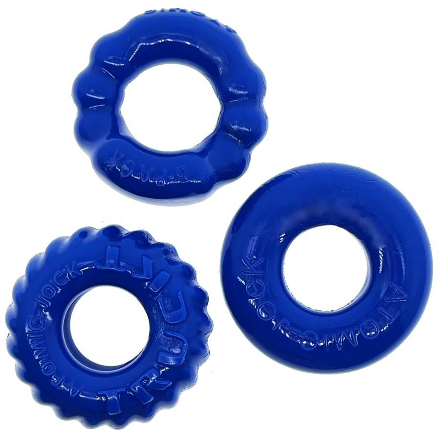 Lot De 3 Cockrings Oxballs BONEMAKER Bleu