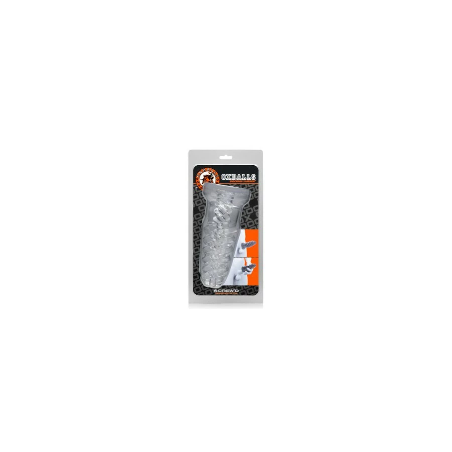 Oxballs Masturbateur Screw'd Super Squish Corkscrew Jack-Off Clear – Image 4