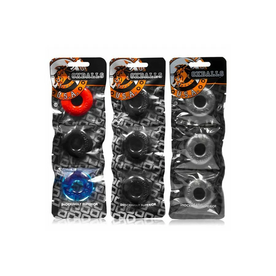 Pack De 3 Mini Cockrings Oxballs Gris – Image 3